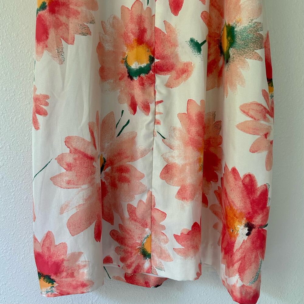 Donna Morgan Floral high neck halter colorful wedding guest mini party dress 10 - Picture 5 of 10